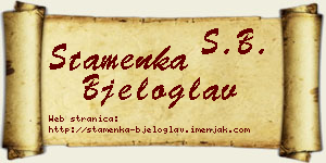 Stamenka Bjeloglav vizit kartica